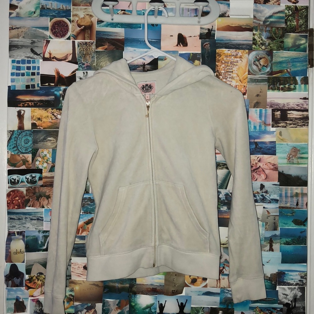 WHITE JUICY COUTURE ZIP-UP JACKET